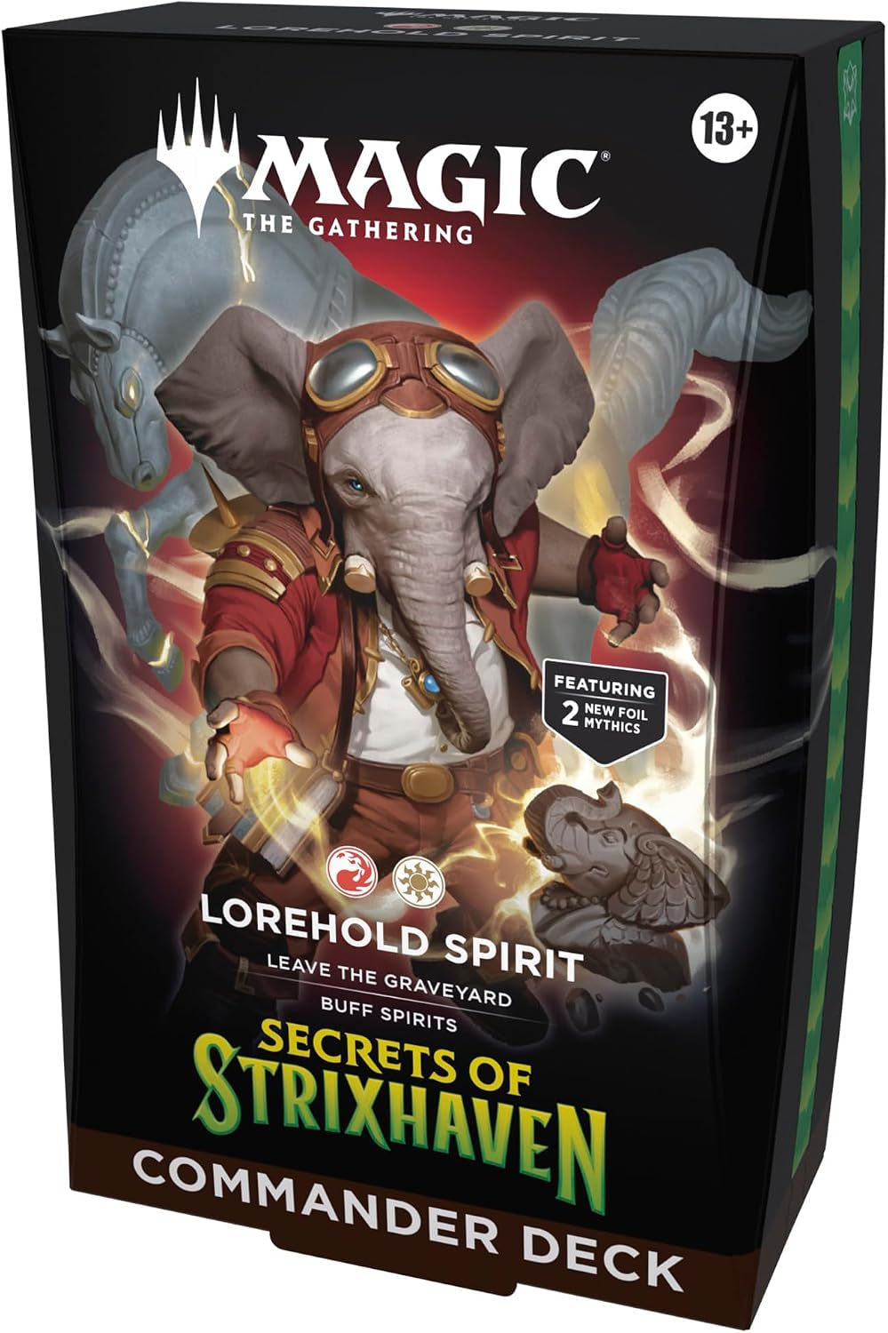 Magic: the Gathering Secrets of Strixhaven Commander Deck - Lorehold Spirit (100-Card Deck, Deck Box + Accessories)