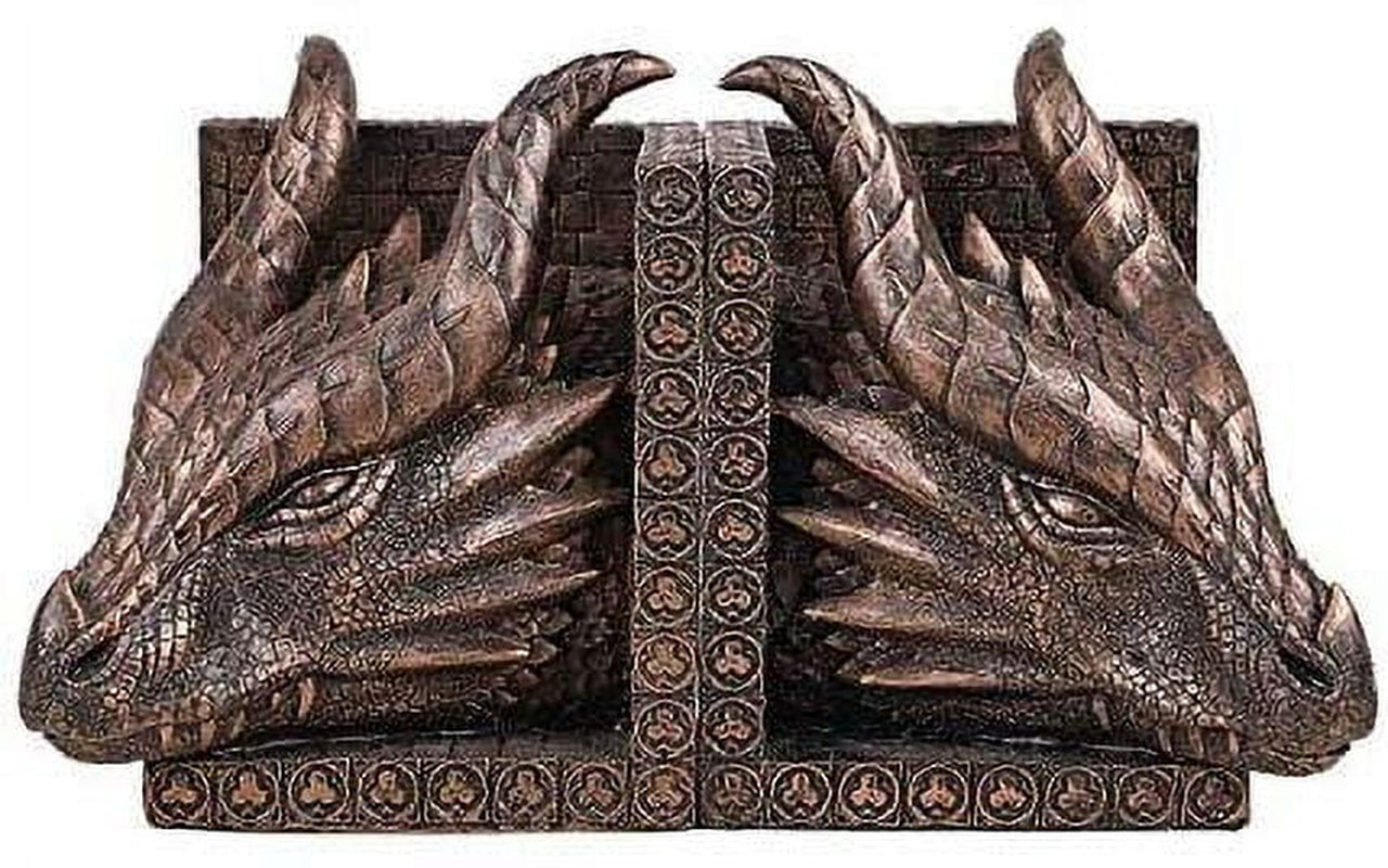 Pacific Giftware Fantasy Dragon Head Renaissance Medieval Decorative Bookends