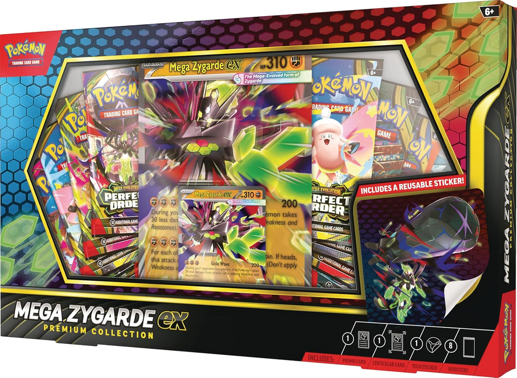 Pokemon TCG: Mega Zygarde Ex Premium Collection with 8 Booster Packs | 8 Booster Packs