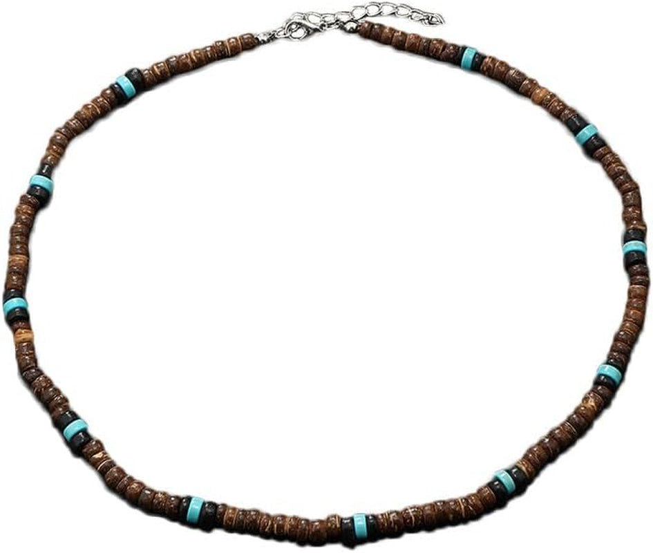Puka Shell Beaded Necklace Men Summer Surfer Seed Necklace Seashell Beads Necklace for Women Beach Necklace for Men Beach Jewelry