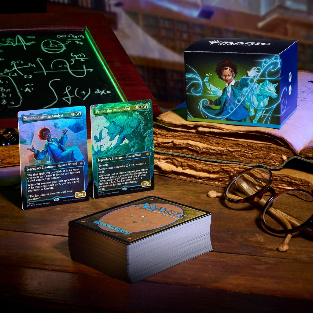 Magic: the Gathering Secrets of Strixhaven Commander Deck - Quandrix Unlimited (100-Card Deck, Deck Box + Accessories)