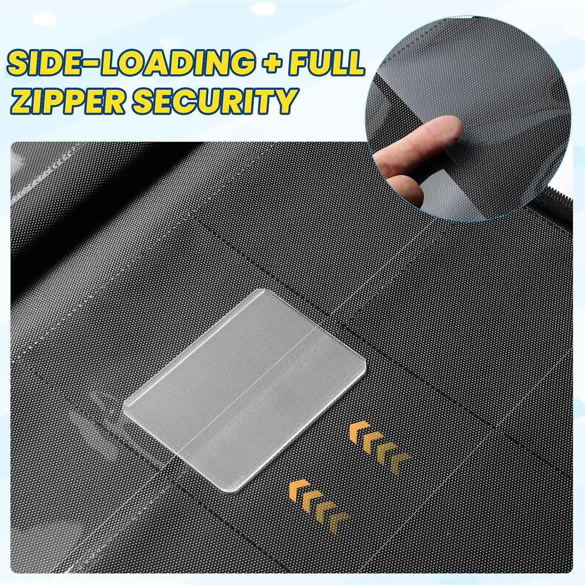 Top Loader Binder 9 Pocket, Holds 360+ Cards in 3.4" X 4.5" Toploaders, Ringless 20 Double-Sided Sleeves, Side-Loading, Spine Label with Maker Pen Toploader Binder for TCG, MTG, Sports Cards