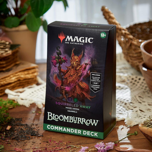 Bloomburrow Commander Deck - Squirreled Away (100-Card Deck, 2-Card Collector Booster Sample Pack + Accessories)