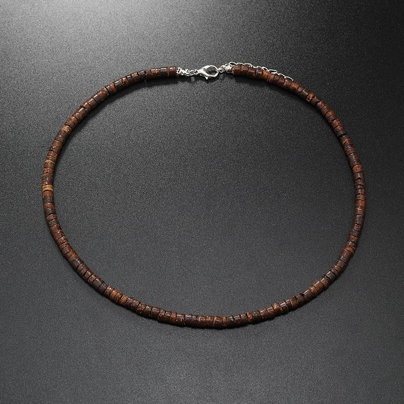 Puka Shell Beaded Necklace Men Summer Surfer Seed Necklace Seashell Beads Necklace for Women Beach Necklace for Men Beach Jewelry
