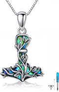 Urn Necklace for Ashes 925 Sterling Silver Cat/Fox/Dog/Opal/Guitar Pet Cremation Memorial Keepsake Jewelry for Ashes for Women