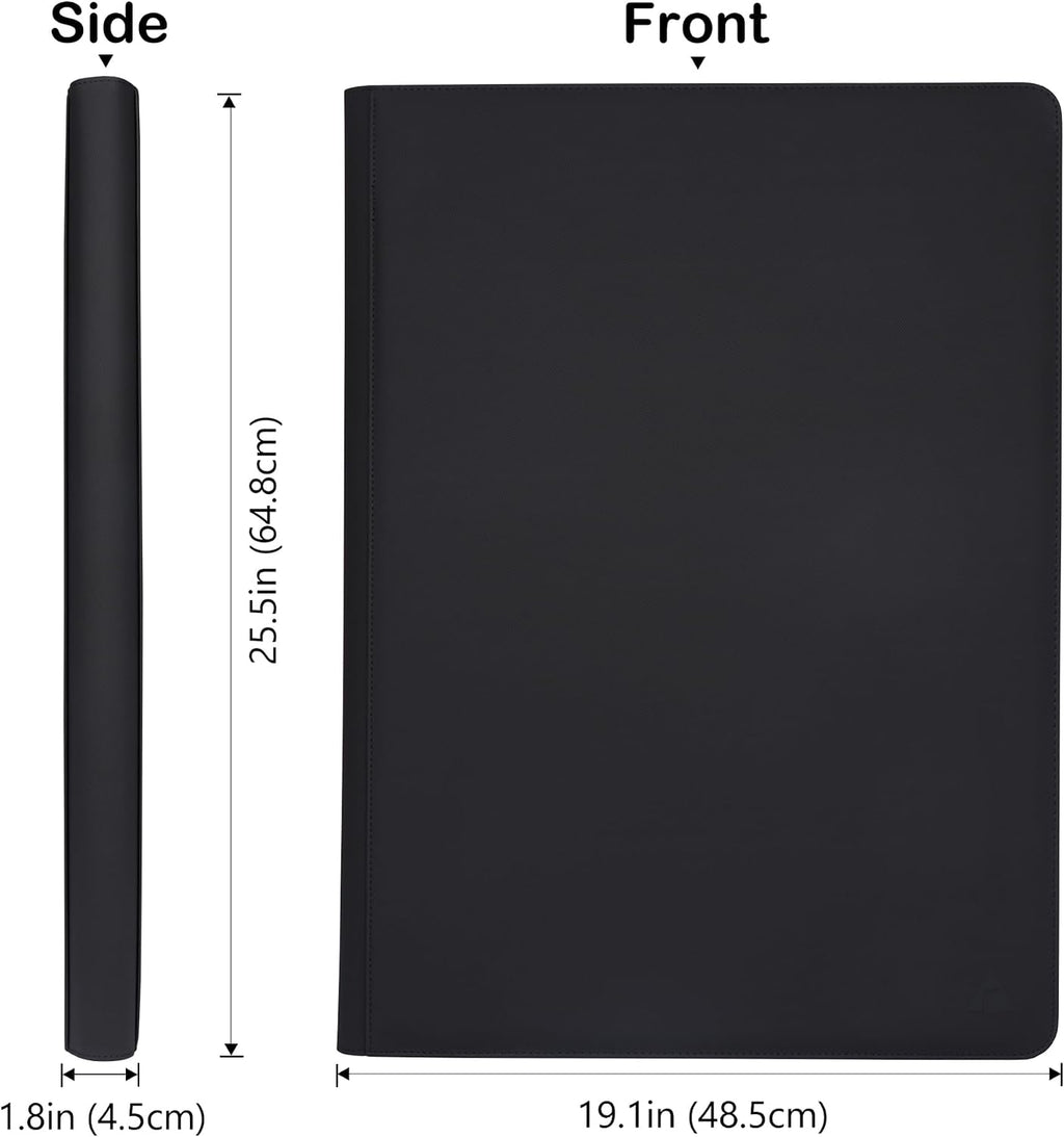 36-Pocket Ringless Trading Card Binder - Holds 2304 Sleeved Cards, Side-Loading Black Pages, Water-Resistant Zipper Album for TCG & Sports