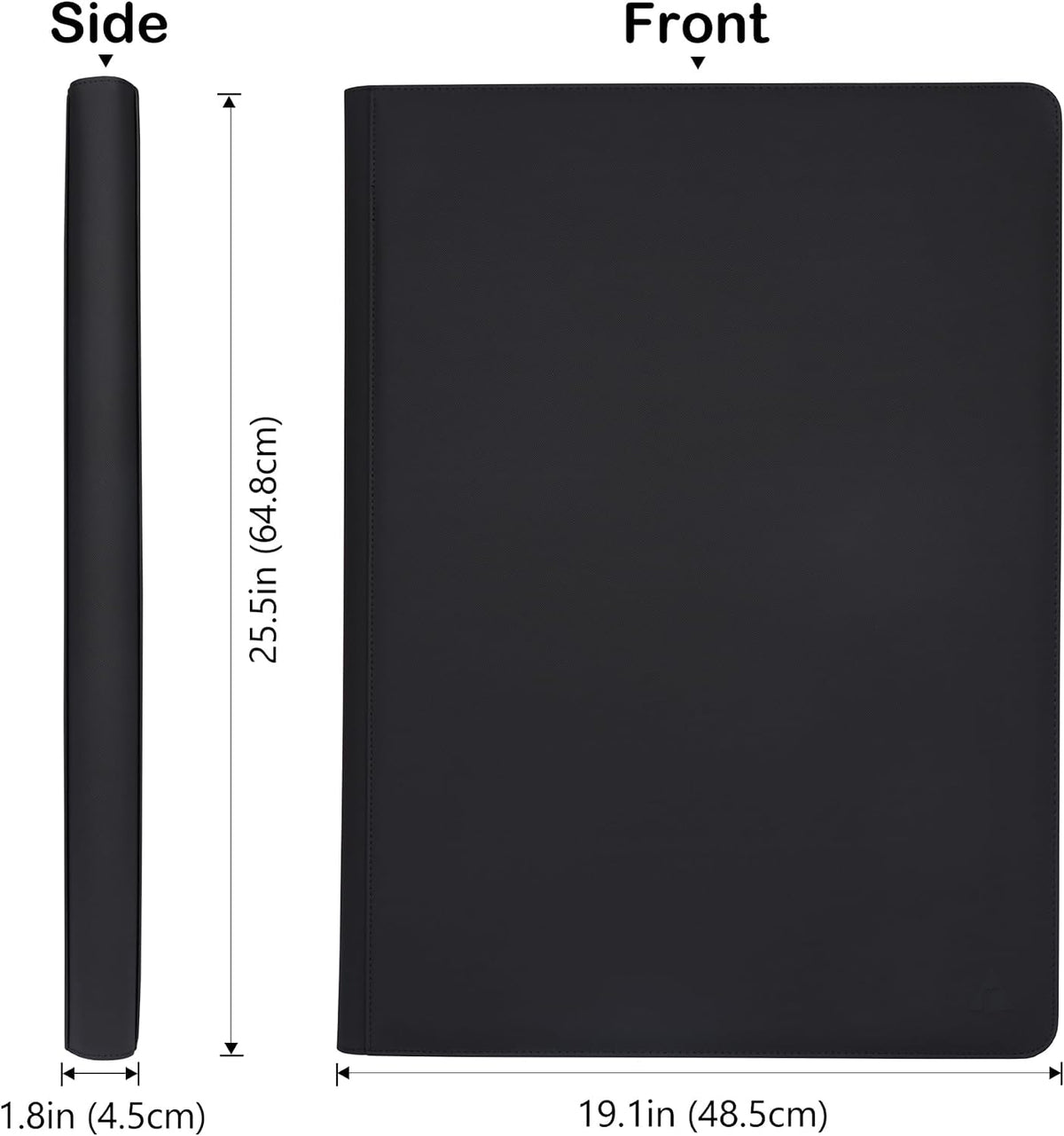 36-Pocket Ringless Trading Card Binder - Holds 2304 Sleeved Cards, Side-Loading Black Pages, Water-Resistant Zipper Album for TCG & Sports