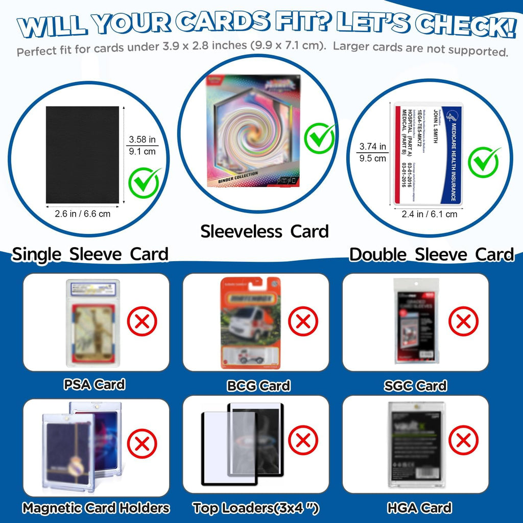 9-Pocket Card Binder for Pokemon Cards - Can Hold 1008 Cards