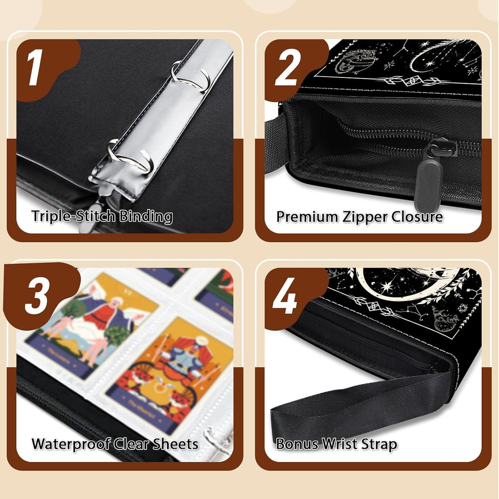 Dragon Card Binder Waterproof PU Leather Zipper Binder Album