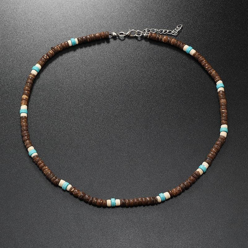 Puka Shell Beaded Necklace Men Summer Surfer Seed Necklace Seashell Beads Necklace for Women Beach Necklace for Men Beach Jewelry