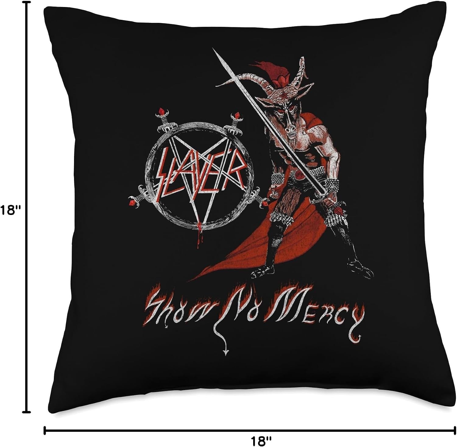 Show No Mercy Throw Pillow