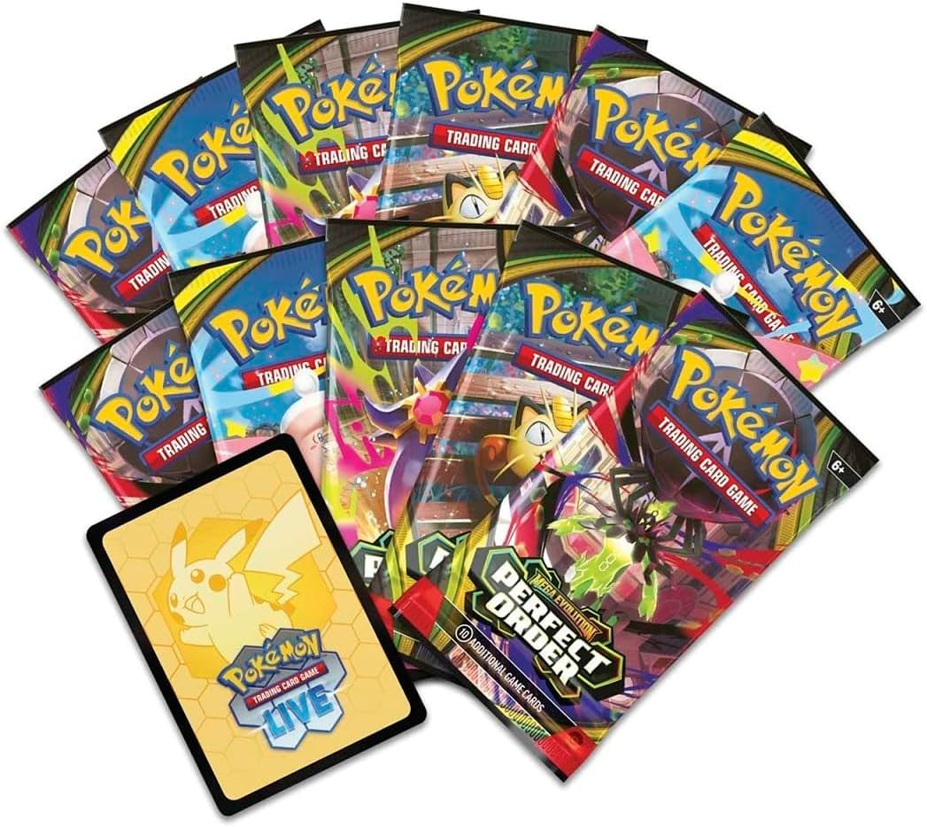 Pokemon TCG: Mega Evolution-Perfect Order Pokemon Center Elite Trainer Box | PO PKC ETB | Exclusive Tyrunt Promo | 11 Booster Packs