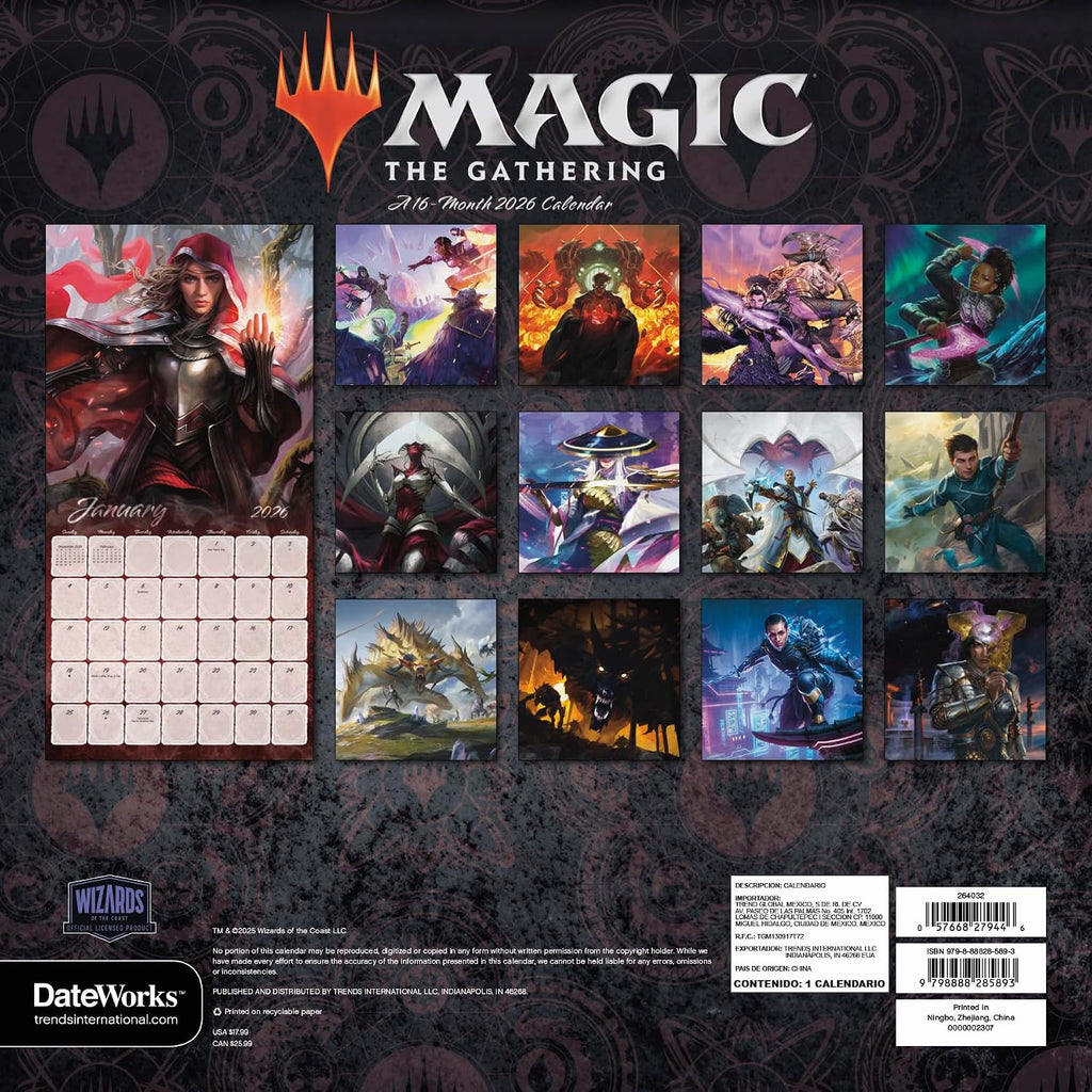 2026 Magic the Gathering Wall Calendar