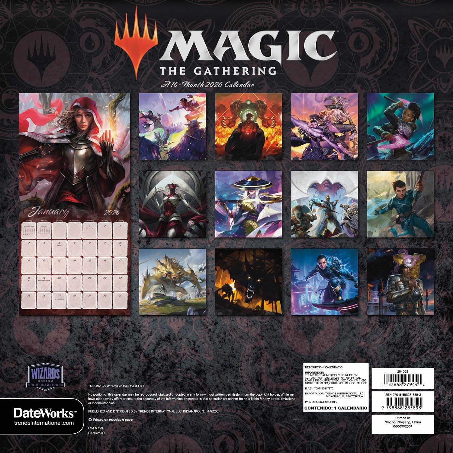 2026 Magic the Gathering Wall Calendar