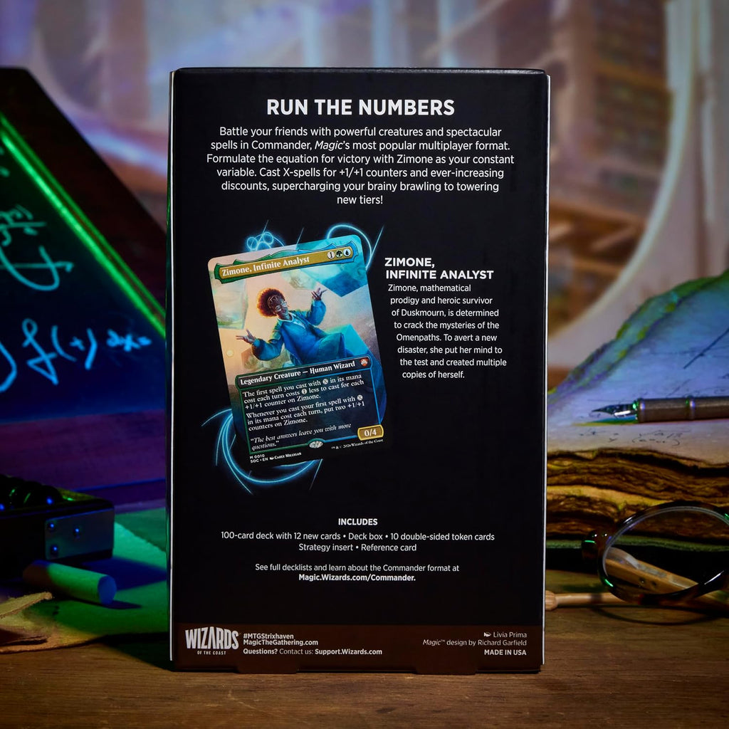 Magic: the Gathering Secrets of Strixhaven Commander Deck - Quandrix Unlimited (100-Card Deck, Deck Box + Accessories)