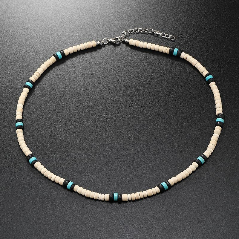 Puka Shell Beaded Necklace Men Summer Surfer Seed Necklace Seashell Beads Necklace for Women Beach Necklace for Men Beach Jewelry