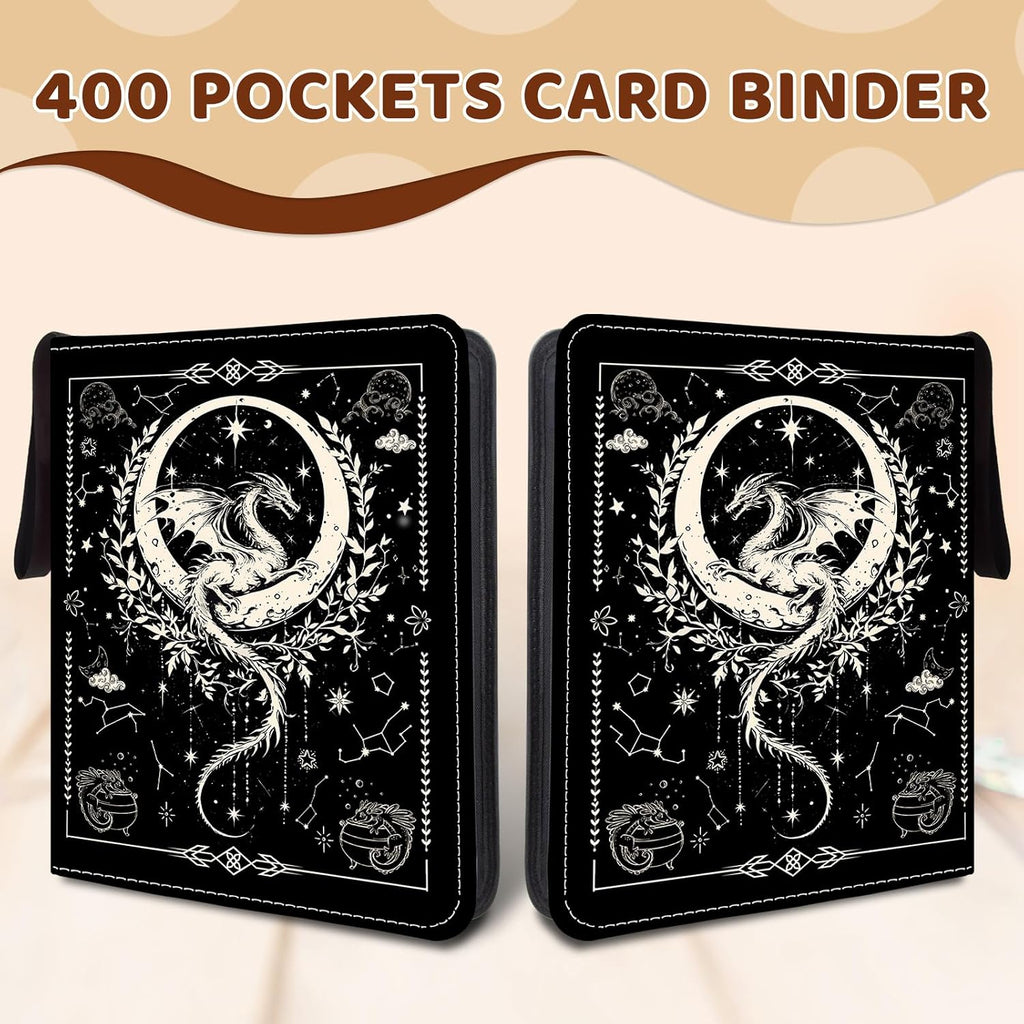 Dragon Card Binder Waterproof PU Leather Zipper Binder Album