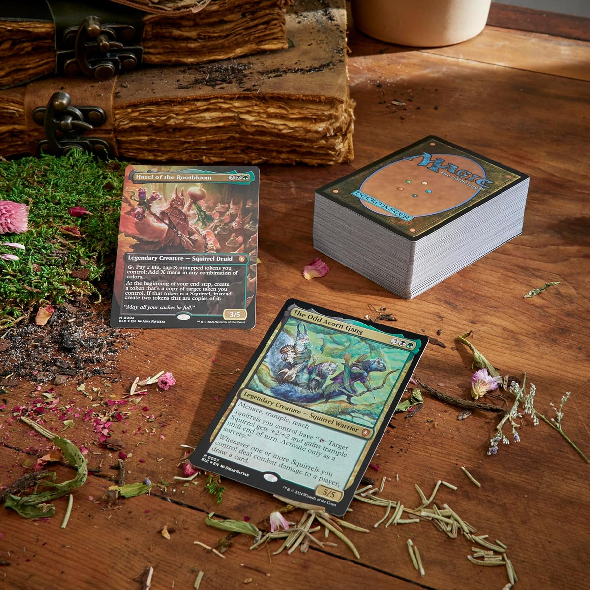 Bloomburrow Commander Deck - Squirreled Away (100-Card Deck, 2-Card Collector Booster Sample Pack + Accessories)