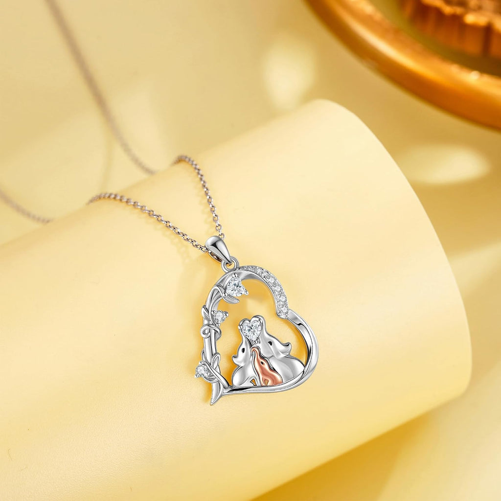 Phoenix/Yorkie/Dragonfly/Penguin/Corgi/Dog/Butterfly/Highland Cow/Duck/Capybara/Starfish/Panda/Raccoon/Bee/Black Cat/Elephant/Pig/Raven/Chicken Sterling Silver Necklace Animals Jewelry Gifts for Women