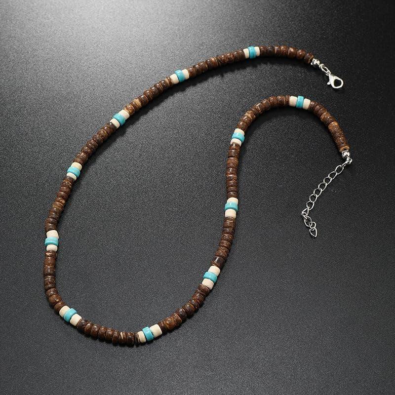 Puka Shell Beaded Necklace Men Summer Surfer Seed Necklace Seashell Beads Necklace for Women Beach Necklace for Men Beach Jewelry