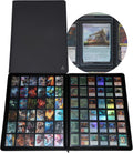 36-Pocket Ringless Trading Card Binder - Holds 2304 Sleeved Cards, Side-Loading Black Pages, Water-Resistant Zipper Album for TCG & Sports