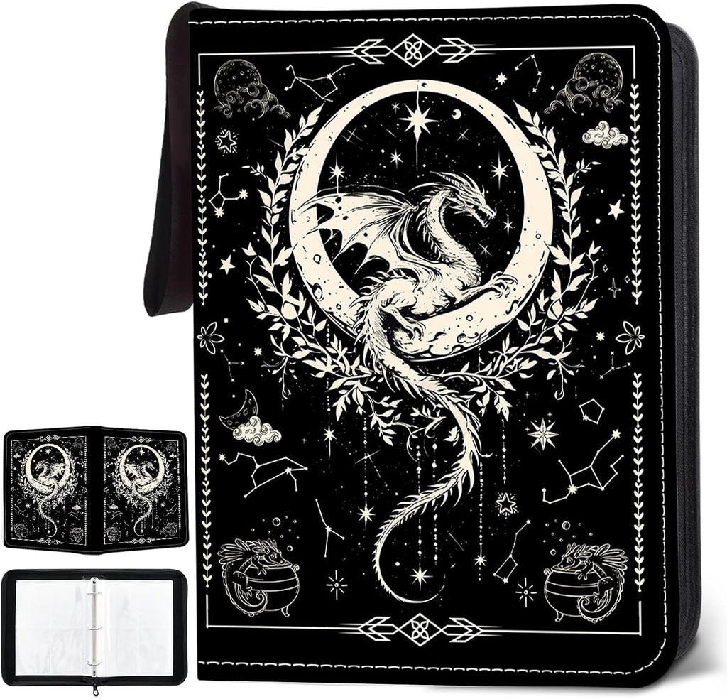 Dragon Card Binder Waterproof PU Leather Zipper Binder Album