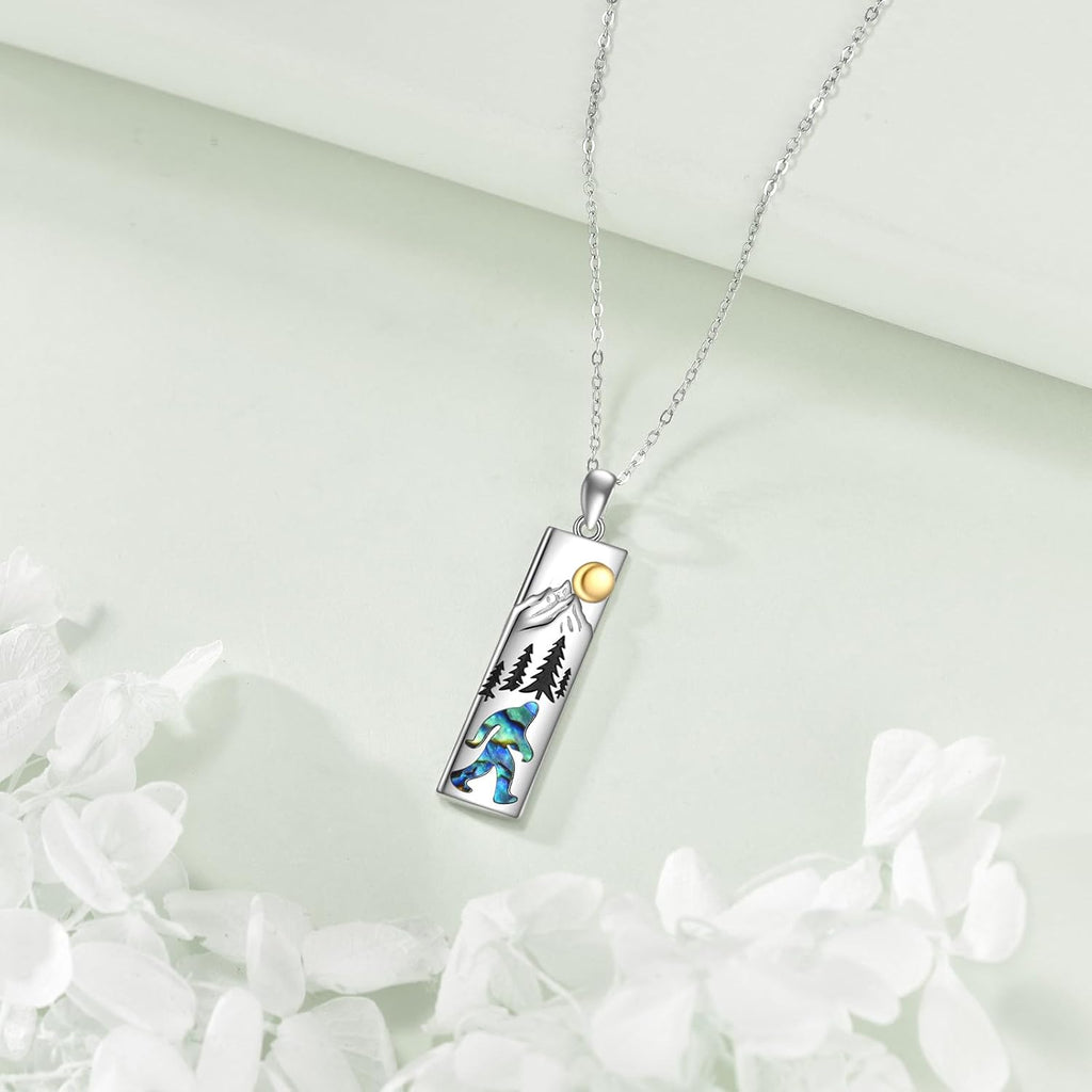 Mountain/Mustard Seed Mountain/Compass/Lighthouse S925 Sterling Silver Necklace for Women Nature Jewelry Gifts for Hikers Skiers Campers