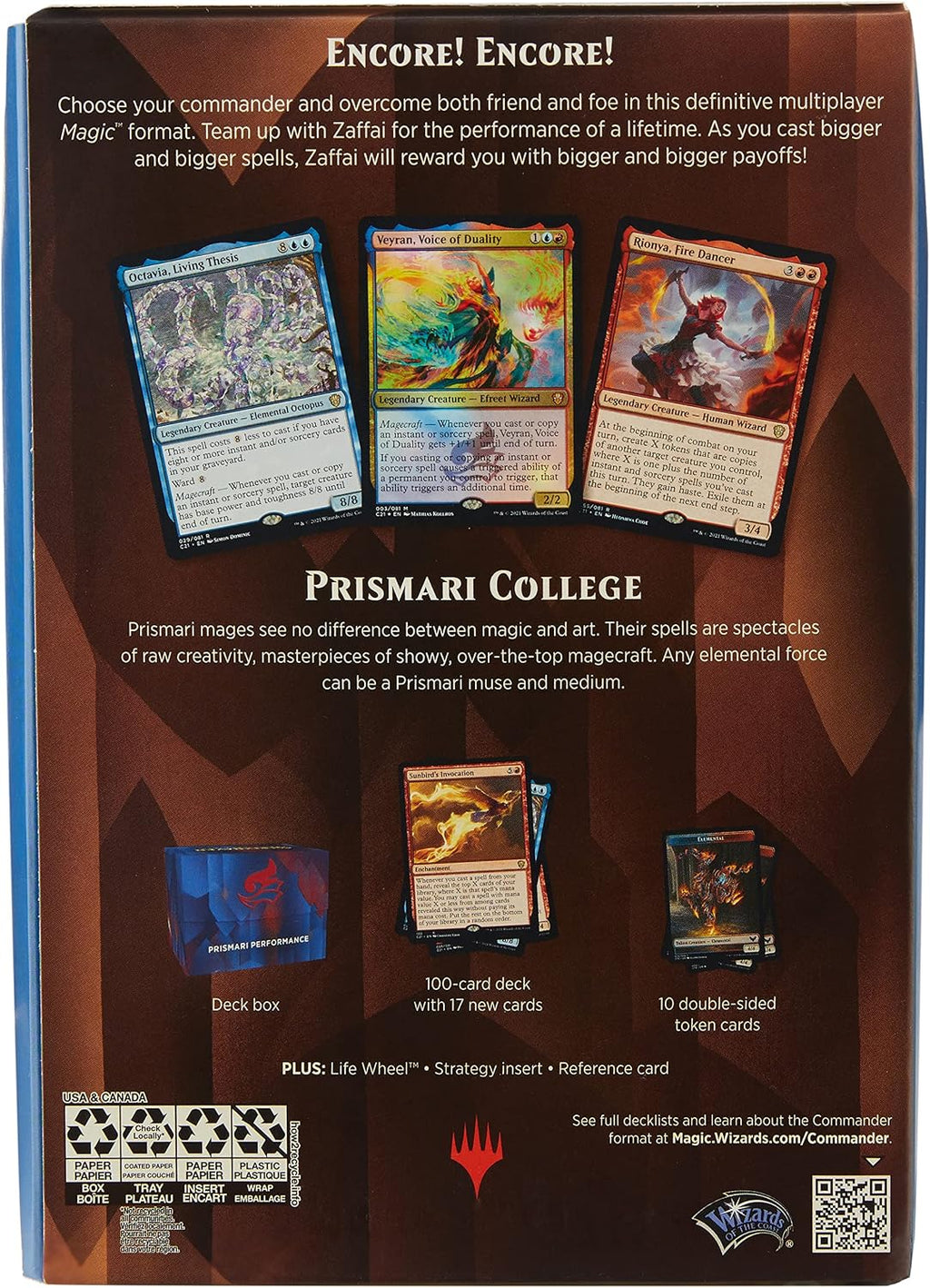 Magic: the Gathering Strixhaven Commander Deck – Prismari Performance (Blue-Red)