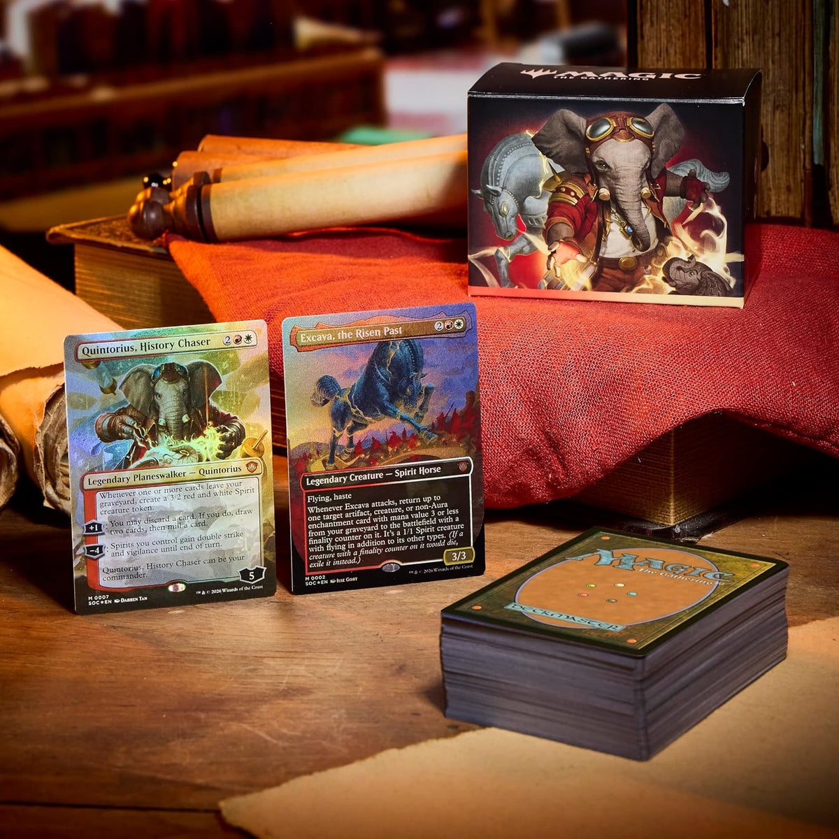 Magic: the Gathering Secrets of Strixhaven Commander Deck - Lorehold Spirit (100-Card Deck, Deck Box + Accessories)