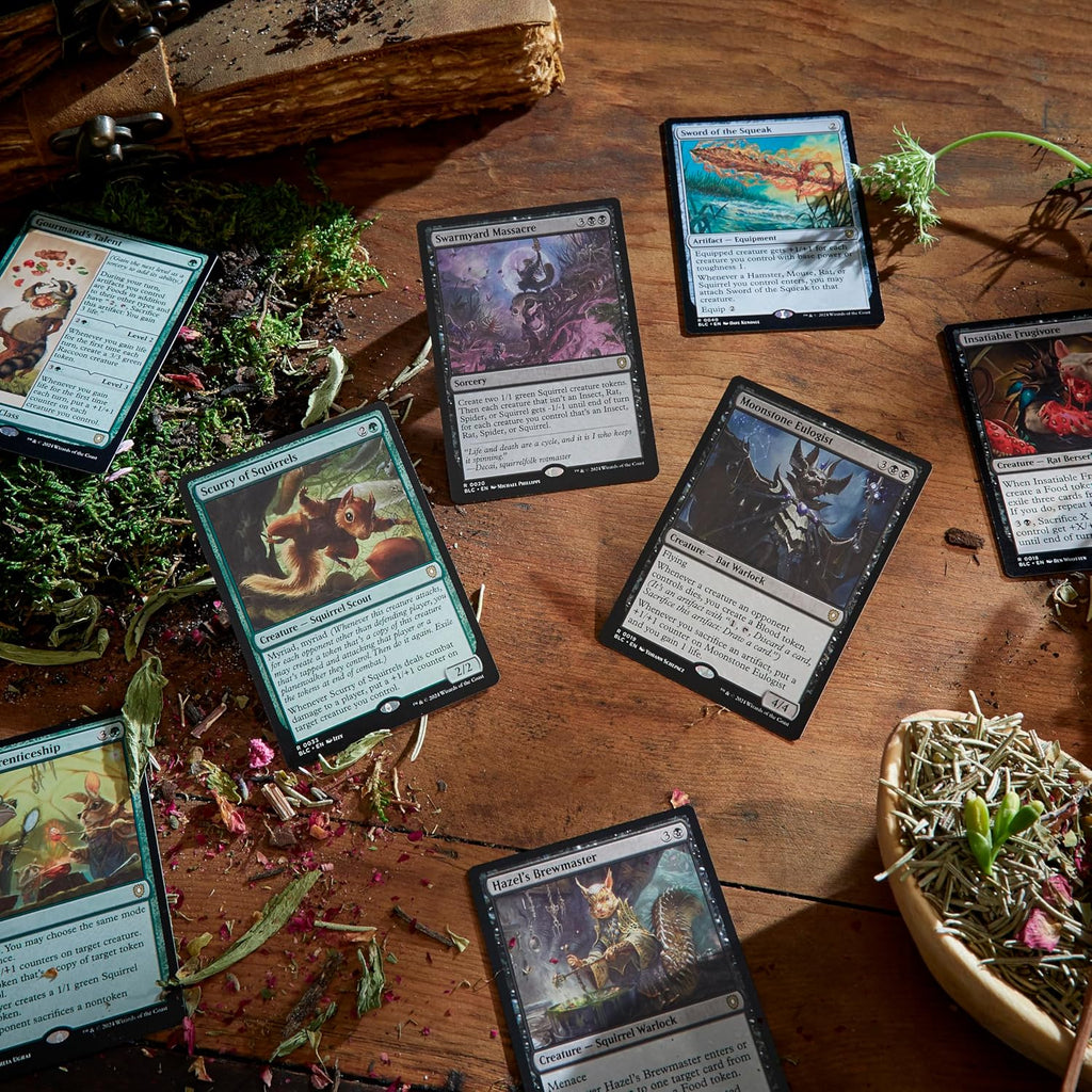 Bloomburrow Commander Deck - Squirreled Away (100-Card Deck, 2-Card Collector Booster Sample Pack + Accessories)