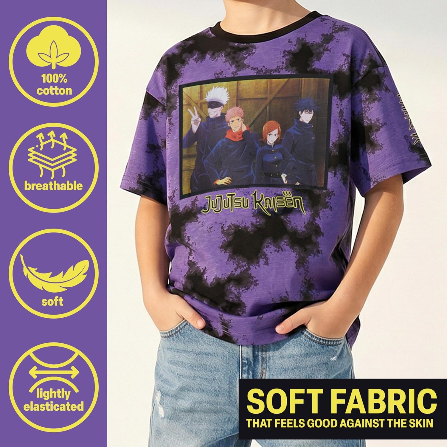 Jujutsu Kaisen | Hunter X Hunter | Spy X Family Boys T Shirts, 2 Pack Short Sleeve Tops, Graphic Tees, Anime Gifts