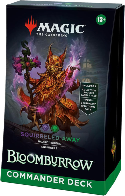 Bloomburrow Commander Deck - Squirreled Away (100-Card Deck, 2-Card Collector Booster Sample Pack + Accessories)