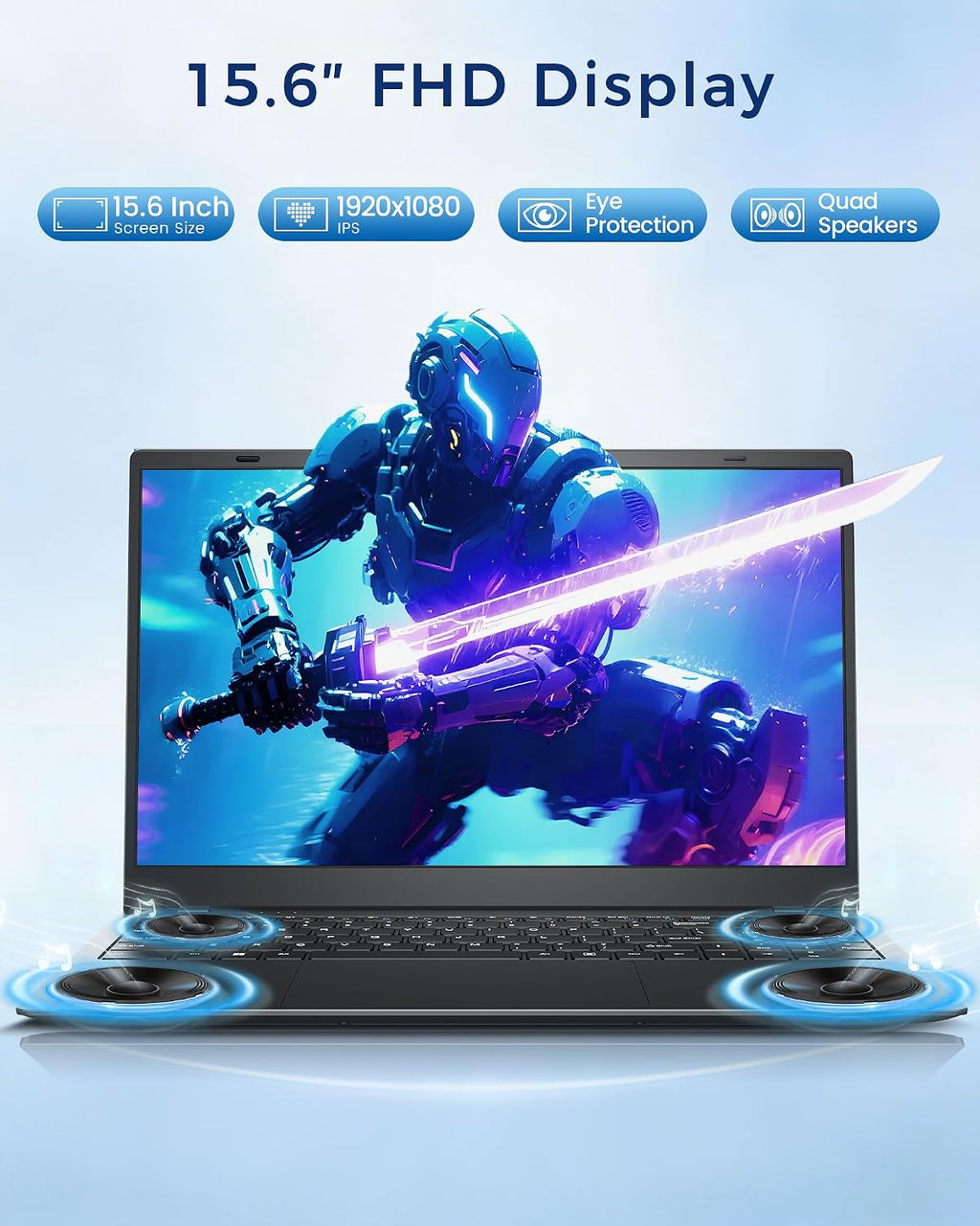 14 Inch Laptop Computer - 8GB RAM 128GB SSD Laptops with Pentium Gold 6500Y (Up to 3.4Ghz), FHD IPS Screen, USB C, USB 3.2, HDMI, Lightweight Portable Laptops for Students, Work and Travel