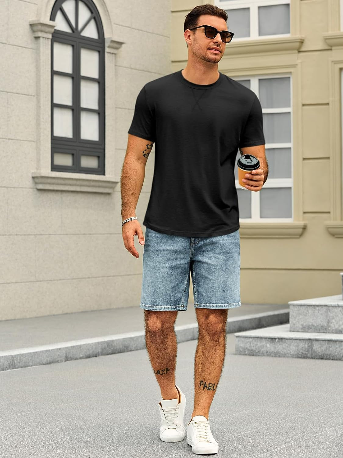 Mens Short Sleeve T-Shirts Crew Neck Casual Shirt Summer Classic Basic Lightweight Fashion Tees