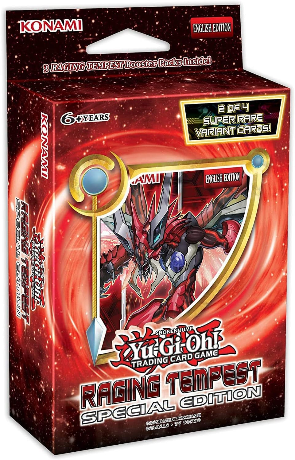 Cards! Raging Tempest Special Edition Deck | 3 Booster Packs | 2 Super Rare Cards | Genuine Cards, Multicolor, Model: 083717831495