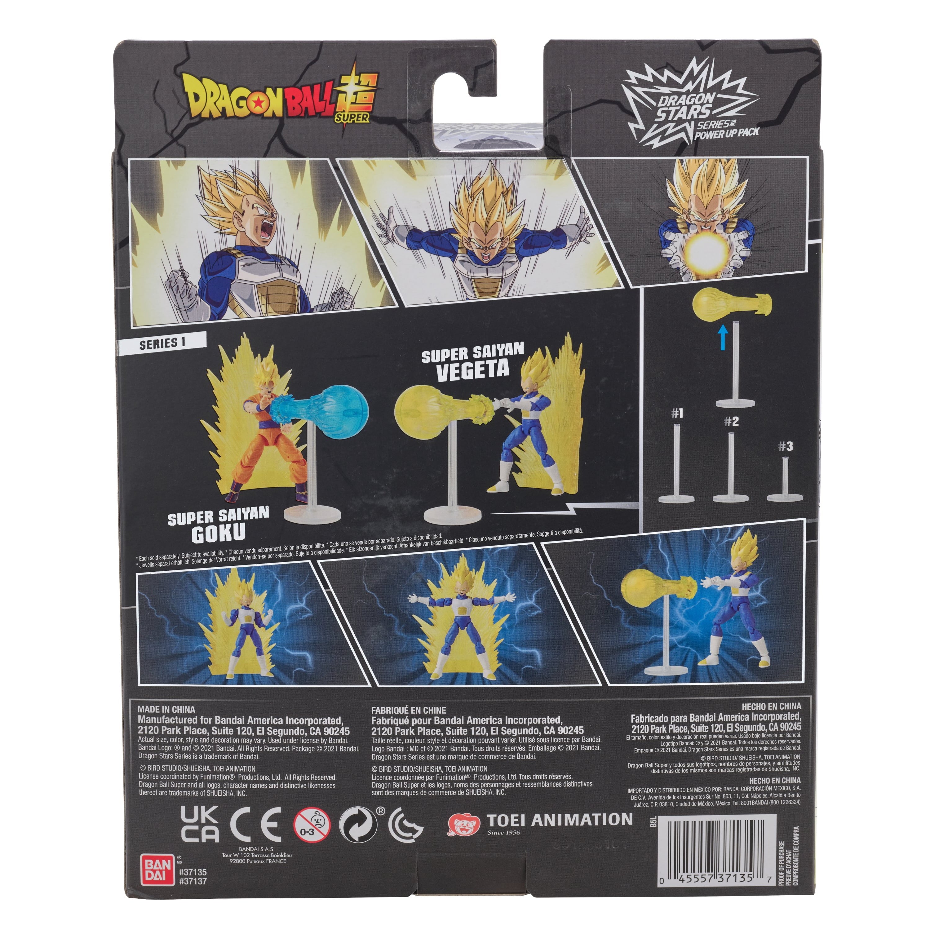- Dragon Ball Super - Super Saiyan Vegeta, Power up Pack 6.5" Action Figure Set