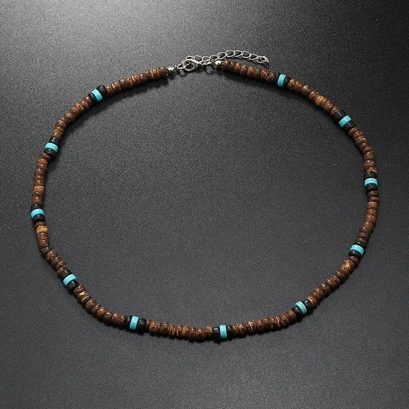 Puka Shell Beaded Necklace Men Summer Surfer Seed Necklace Seashell Beads Necklace for Women Beach Necklace for Men Beach Jewelry