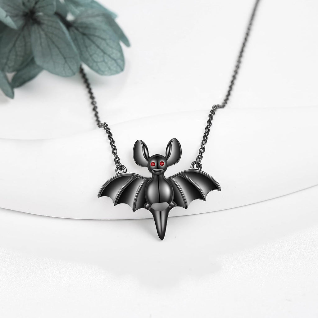 Horse/Axolotl/Fox/Bunny/Cow/Highland Cow/Giraffe/Dragonfly/Butterfly/Bat/Penguin/Snowflake Reindeer Necklace Sterling Silver Animal Pendant Necklace Jewelry for Women Girls Animal Lover