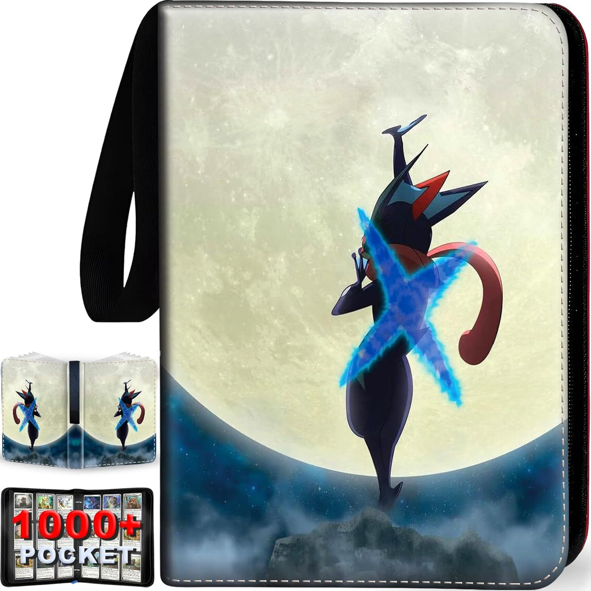 1008 Card Binder 9 Pocket Trading Card Binder with 56 Page 3-Ring Removable Sleeves, High Storage Waterproof Card Holder Collection Card Album Carrying Organizer Case for MTG TCG Cards - Double Dragon