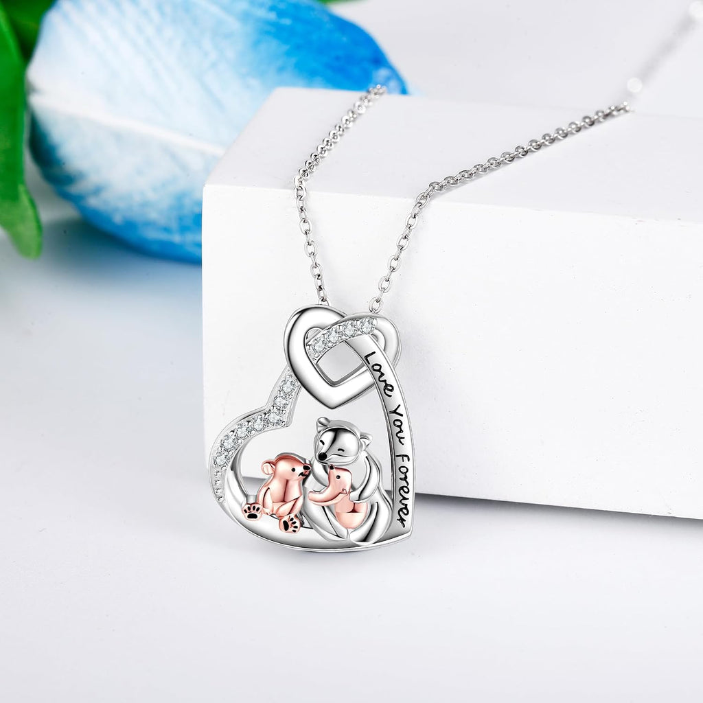 Phoenix/Yorkie/Dragonfly/Penguin/Corgi/Dog/Butterfly/Highland Cow/Duck/Capybara/Starfish/Panda/Raccoon/Bee/Black Cat/Elephant/Pig/Raven/Chicken Sterling Silver Necklace Animals Jewelry Gifts for Women