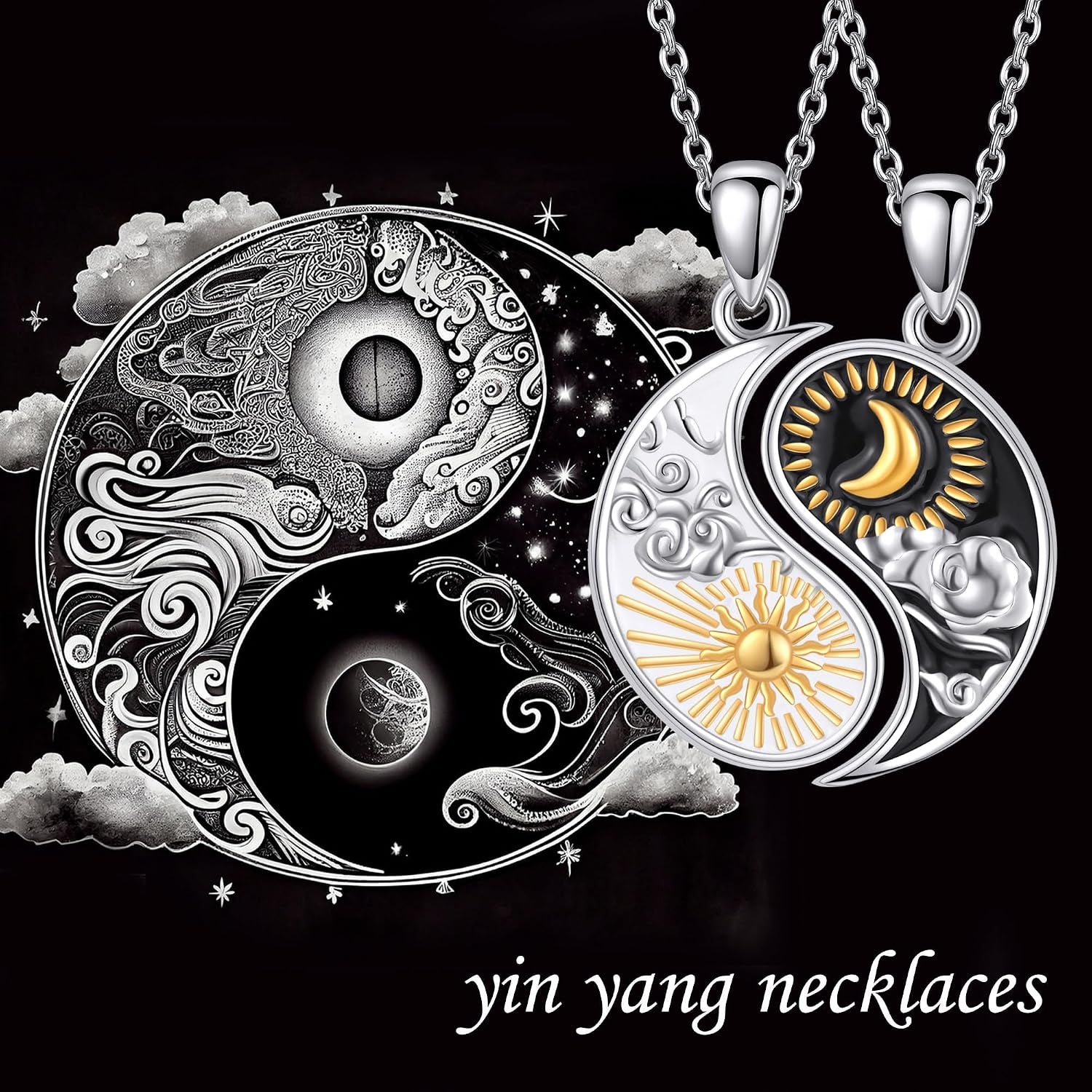 Star of David/Celtic Cross/Matching Couples/Music Note/Horseshoe Pendant Necklace S925 Sterling Silver Jewelry Gifts for Women Girls