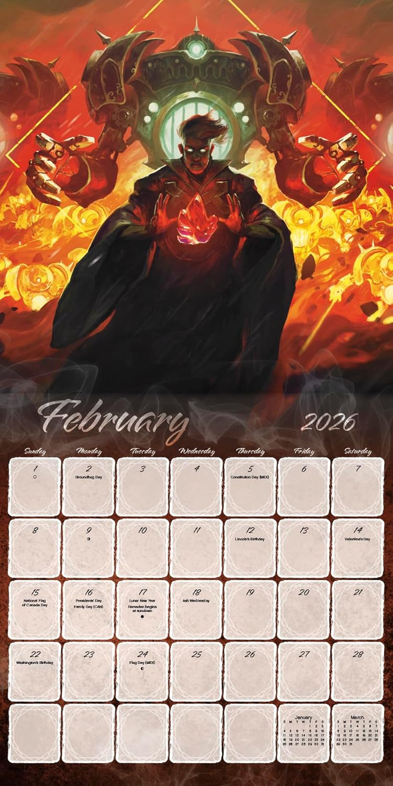 2026 Magic the Gathering Wall Calendar