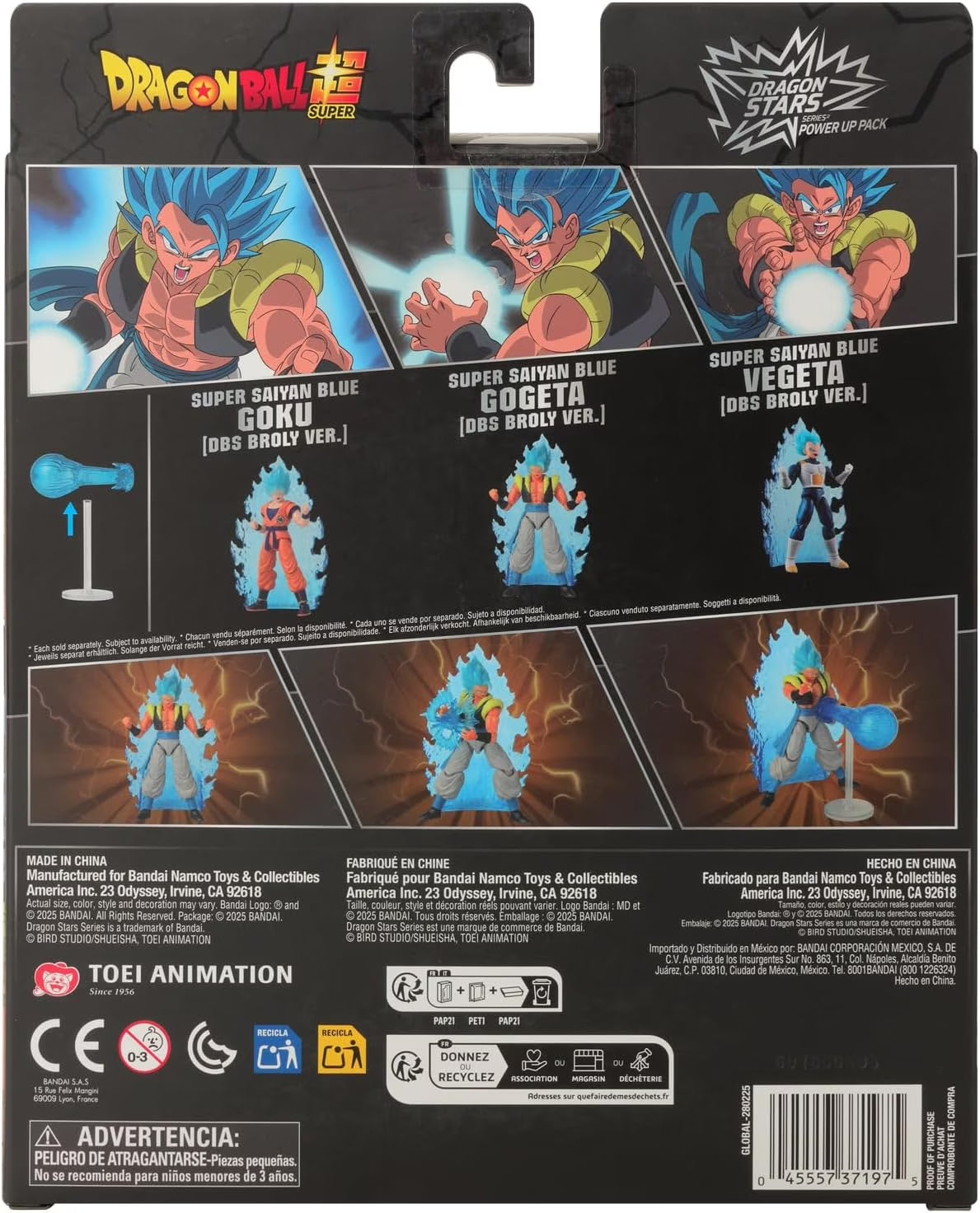 Dragon Stars Series - Dragon Ball Super - Super Saiyan Blue Gogeta [DBS Broly Ver.] Power up Pack 6.5" Action Figure Set