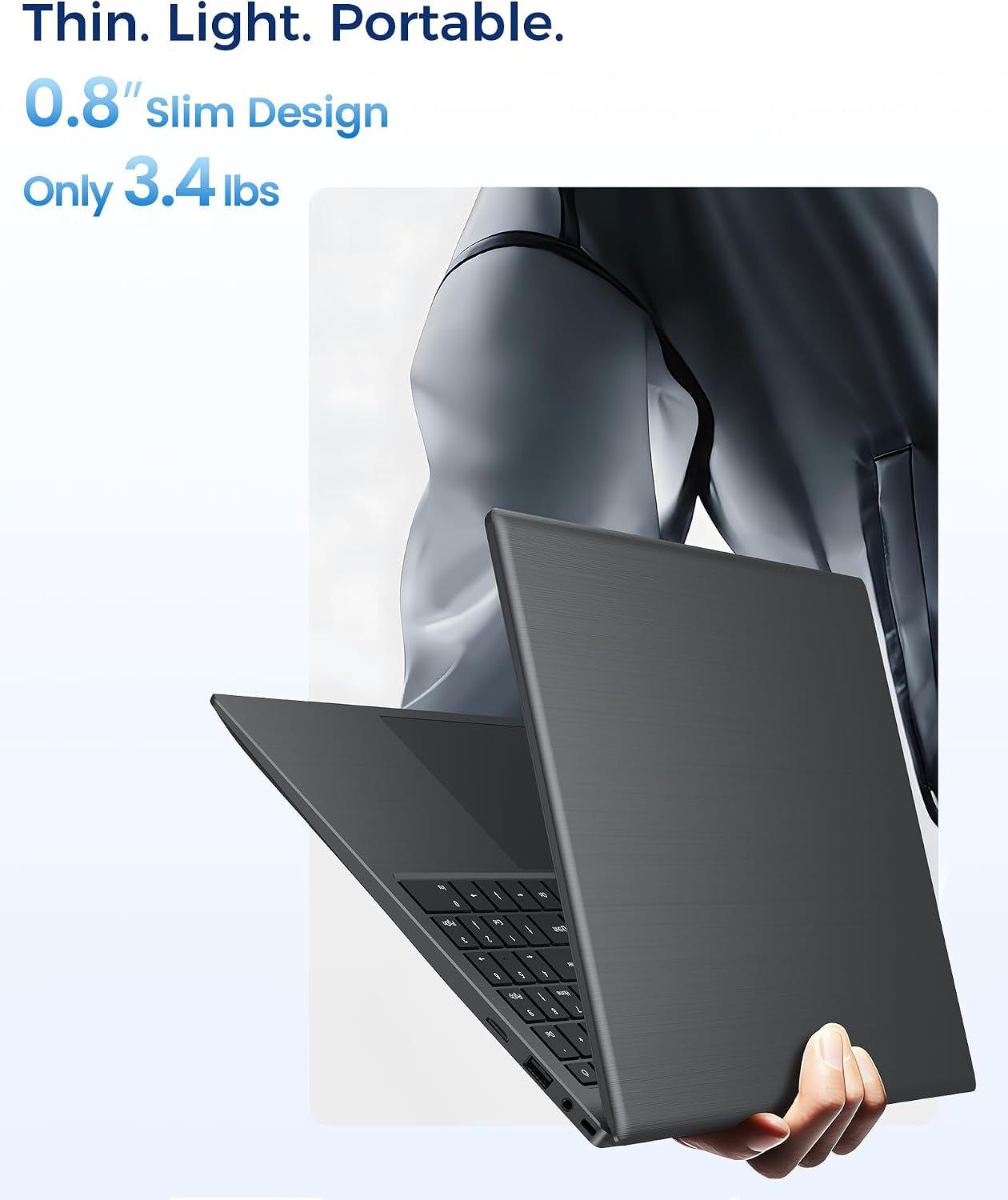 14 Inch Laptop Computer - 8GB RAM 128GB SSD Laptops with Pentium Gold 6500Y (Up to 3.4Ghz), FHD IPS Screen, USB C, USB 3.2, HDMI, Lightweight Portable Laptops for Students, Work and Travel