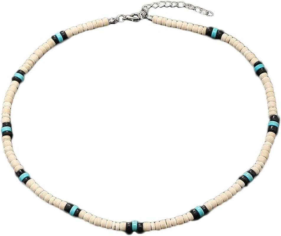 Puka Shell Beaded Necklace Men Summer Surfer Seed Necklace Seashell Beads Necklace for Women Beach Necklace for Men Beach Jewelry