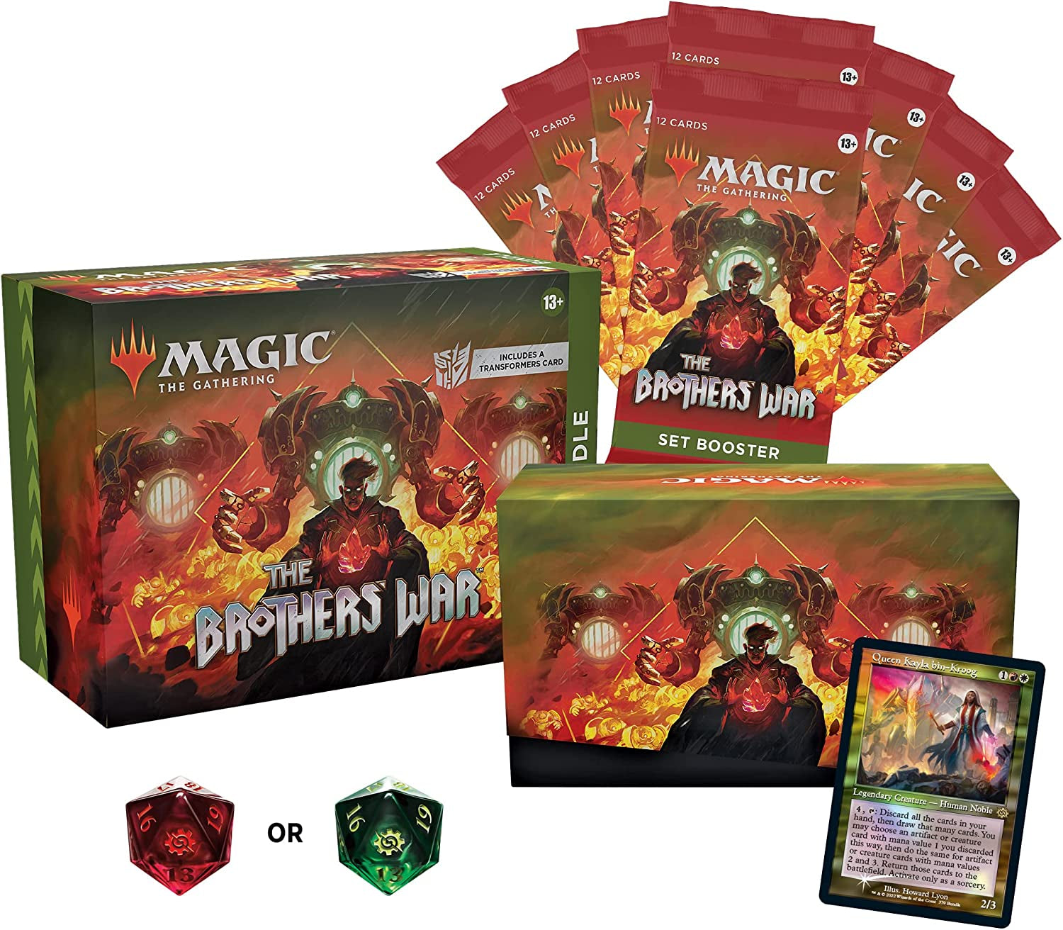 Magic: the Gathering the Brothers War Bundle | Transformers Card, 8 Set Boosters, and Accessories