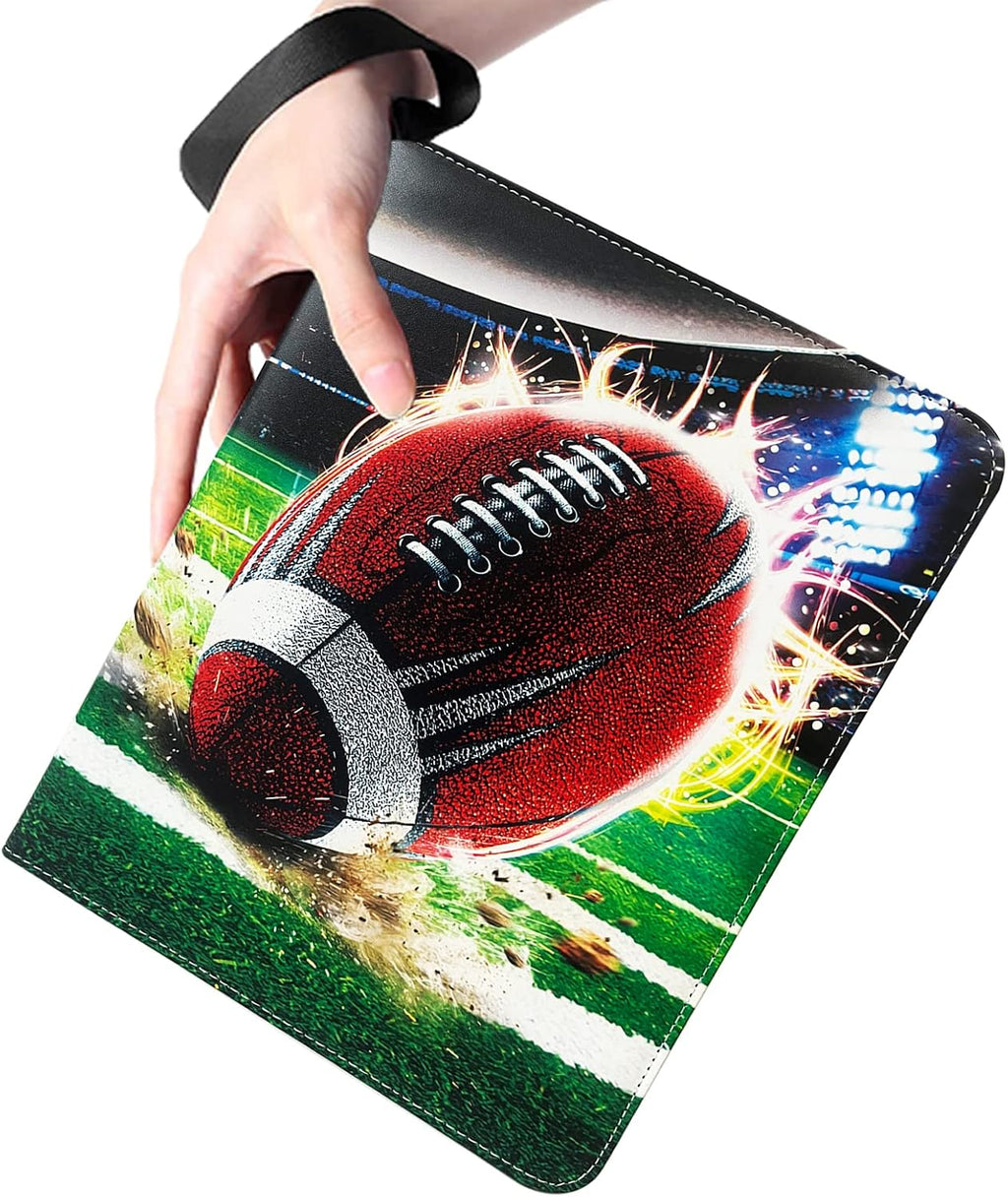 400 Pockets Football Cards Binder,Trading Cards Holder Card Collectors Album,Trading Card Binder 4 Pocket with 50 Removable Sleeves
