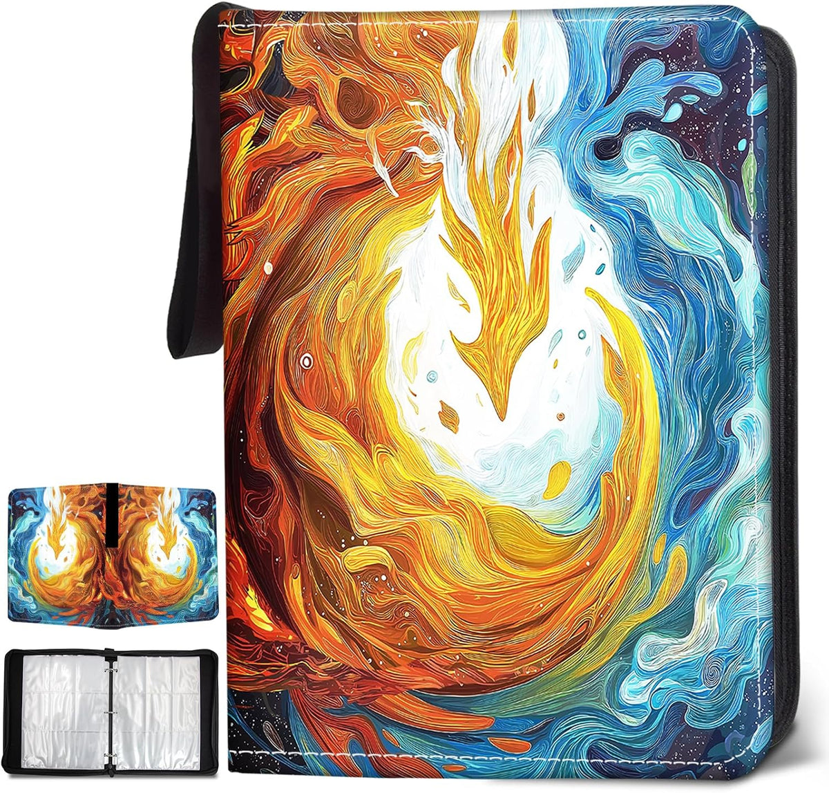 Dragon Card Binder Waterproof PU Leather Zipper Binder Album