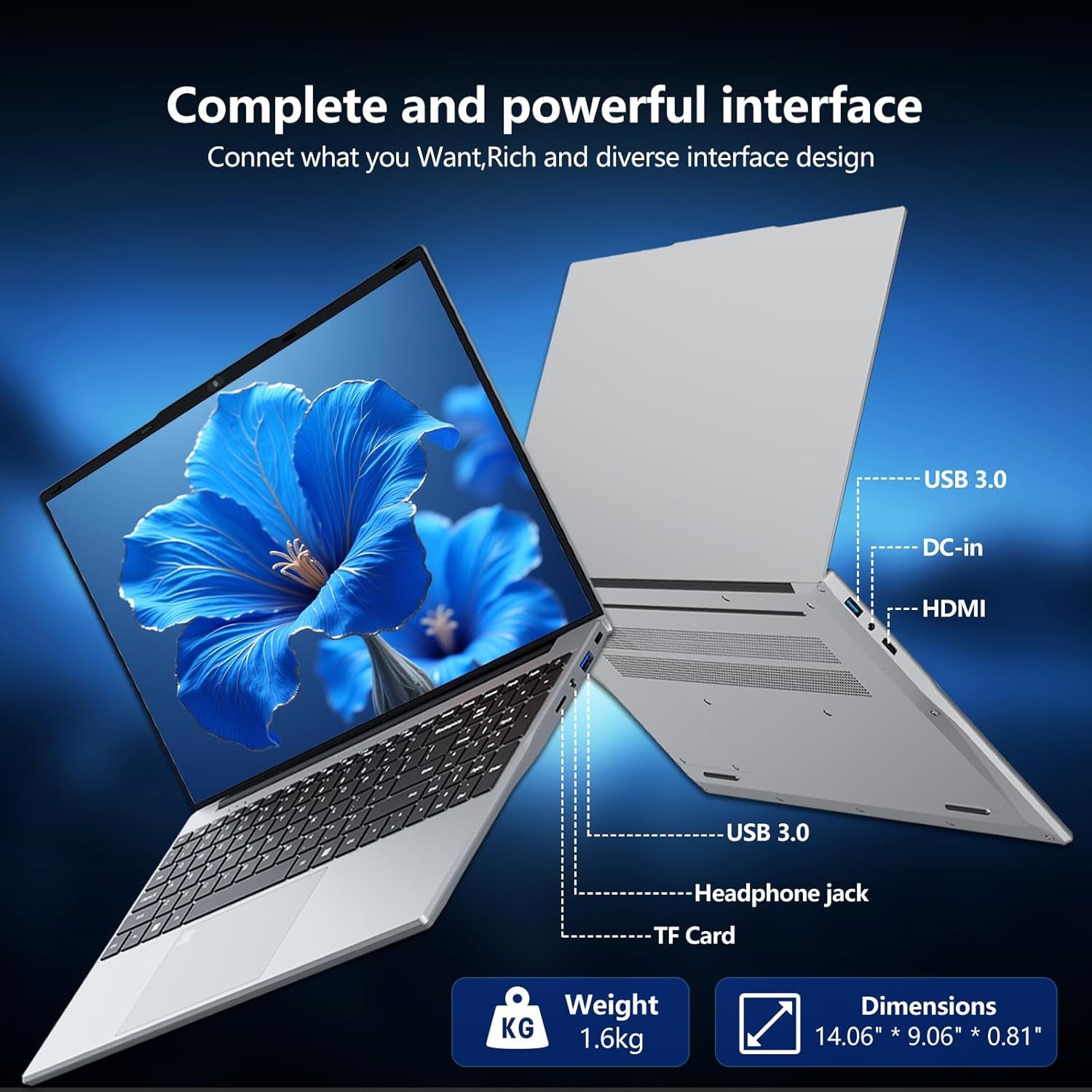 Gaming Laptop, Laptop Computer with Twin Lake N150 Processor(Up to 3.6Ghz), 16GB RAM 1TB Ssd,Backlit KB Fingerprint, 15.6" IPS 1080P, Win 11 Pro,Wifi 5,BT 4.2,Gaming Laptops,Lap Top,Student Laptops